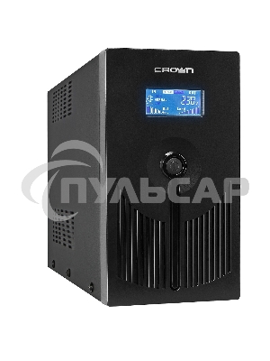 Источник бесперебойного питания CROWN Line Intractive CMU-SP1200IEC LCD USB 1200VA\720W, корпус металл, 2x12V/9AH, розетки 8*IEC, трансформатор AVR 140-290V, LCD-дисплей, cъемный кабель 1.2 м, порт RJ11/45, порт USB, защита: от перегрузки, от КЗ, от скачк