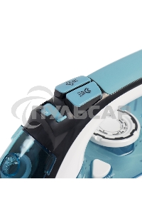 Утюг Galaxy Line GL 6123, голубой с белым, паровой, 2500 Вт, постоянный пар 50 г/мин, паровой удар 230 г/мин, функции: самоочистка, антикапля, антинакипь, функция увлажнения, вертикальное отпаривание, защита от перегрева, индикатор нагрева, керамическое п