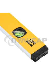 Уровень алюминиевый, магнит., фрезерованный, 3 глазка (1 зеркал.), 0,5 мм/м, 1200 мм Denzel