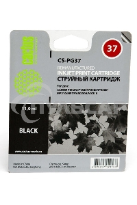 Картридж струйный Cactus CS-PG37 черный (9 мл) для Canon Pixma iP1800/iP1900/iP2500/iP2600/MP140/MP190/MP210/MP220/MP470/MX300/MX310a