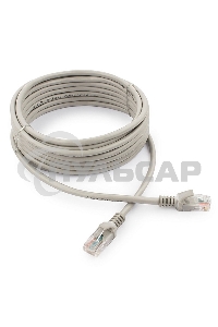 Патч-корд UTP Cablexpert кат.5e, 5м, литой, многожильный (серый)