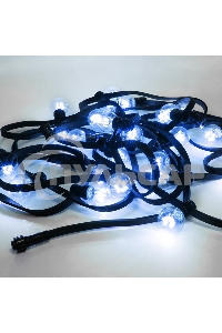 Гирлянда Neon-night LED Galaxy Bulb String 10м, черный каучук, 30 ламп*6 LED синий, влагостойкая IP65
