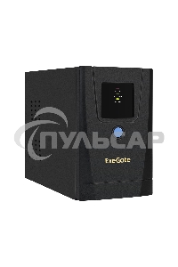 Источник бесперебойного питания ExeGate SpecialPro UNB-1000.LED.AVR.1SH.2C13 1000VA/550W, LED, AVR,1*Schuko+2*C13, металлический корпус, черный