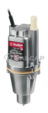 Насос вибрационный ЗУБР Родничок-Н, 40 м провод, с нижним забором воды