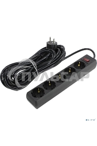 Сетевой фильтр ExeGate EX279181RUS SP-5-10B (5 розеток, 10м, евровилка, черный)
