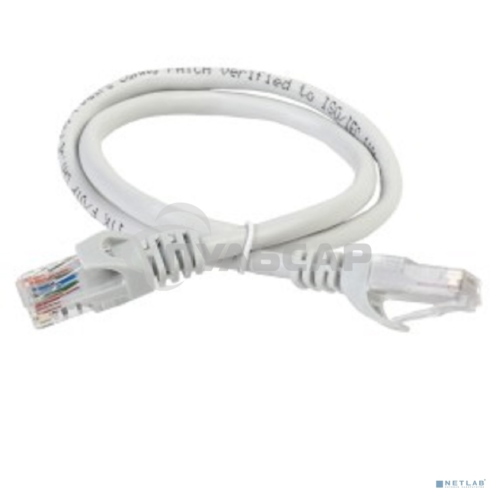 Патч-корд ITK, кат.5Е UTP, 0,5м, серый