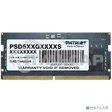 Оперативная память Patriot Signature, DDR5, 8Gb (1x8 Gb), 5600 MHz, CL46, SO-DIMM