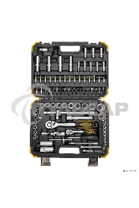 Набор инструментов, 1/2, 1/4, CrV, пластиковый кейс, 94 предмета KRANZ