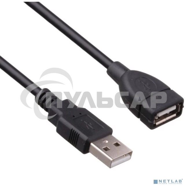 Удлинитель USB 2.0 ExeGate EX-CCF-USB2-AMAF-3.0F (Am/Af, позолоченные контакты, ферритовые кольца, 3м)