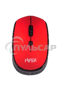 Мышь беспроводная HIPER HOMW-082 красный, 1600 dpi, радиоканал, USB, кнопки - 4