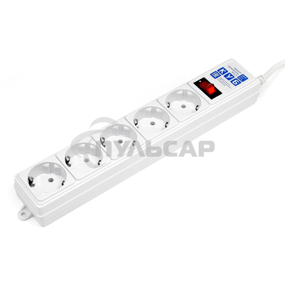 Сетевой фильтр Powercube SPG-B-10-WHITE 3м (5 розеток) белый (коробка)