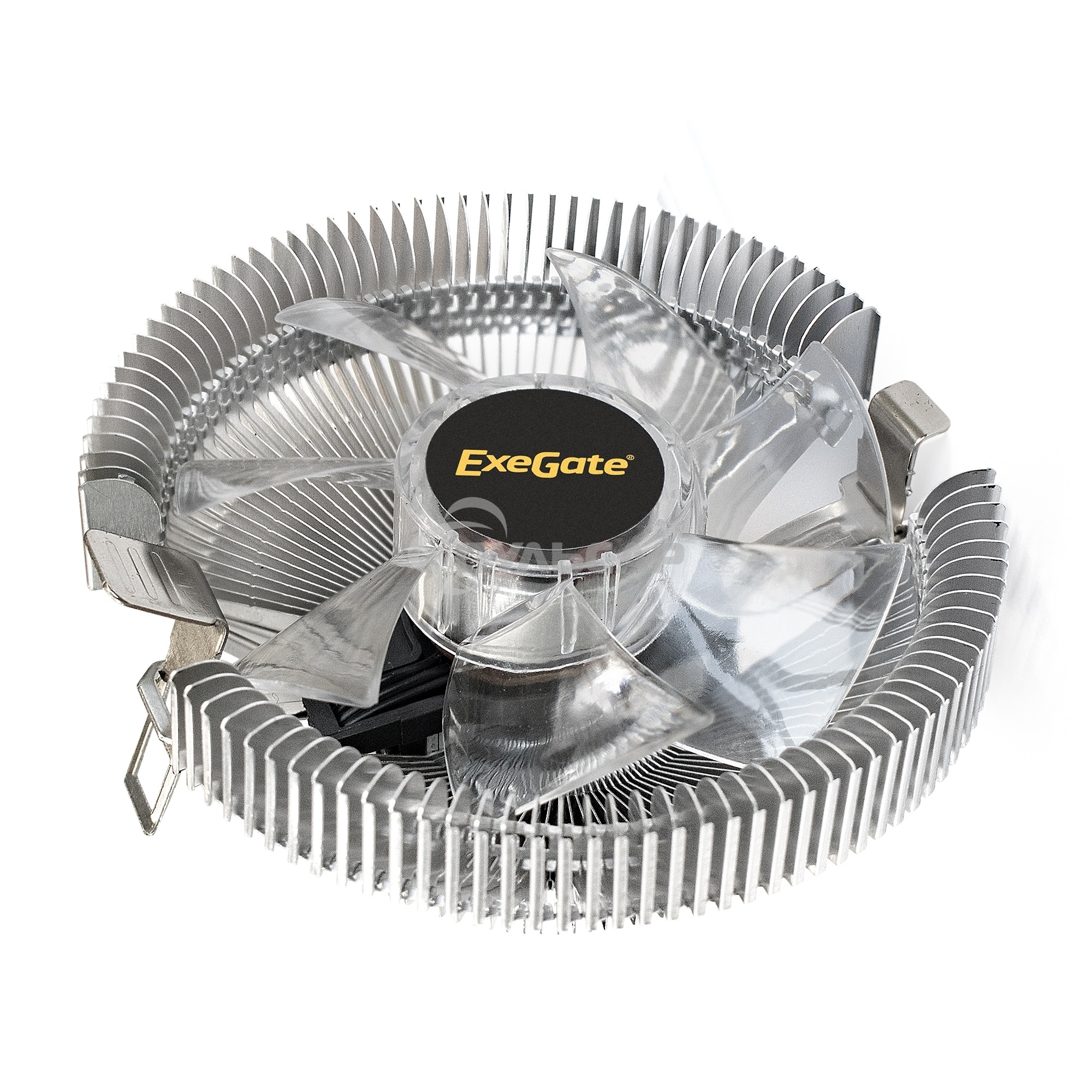 Кулер для процессора ExeGate Wizard EE91-RED серебристый, 90 мм, алюминий, 2200 об/мин, 22 дБ, 3 pin, 75 Вт, 50 мм