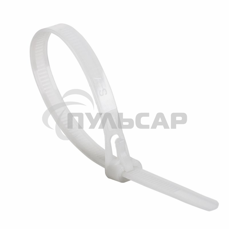 Хомут-стяжка нейлоновая многоразовая Rexant 300x7,5 мм, белая, упаковка 100 шт.