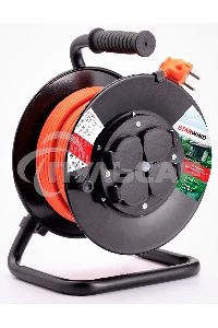 Удлинитель силовой Starwind ST-PSR4.50/G-16 4x5.0кв.мм 4розет. 50м ПВС 16A катушка темно-серый