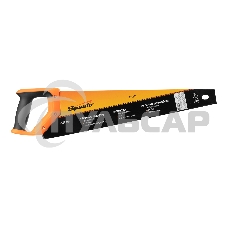 Ножовка по дереву Sparta 500 мм, 7-8 TPI, зуб-2D, каленый зуб, линейка, двухкомпонентная рукоятка