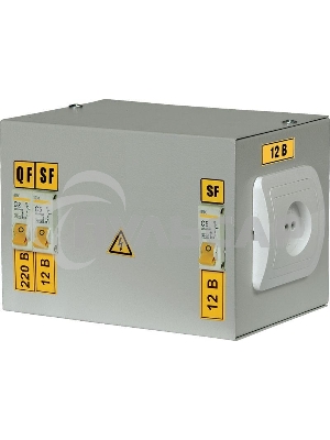 Ящик с понижающим трансформатором ЯТП 0.25 220/12B (2 авт. выкл.) ИЭК MTT12-012-0250