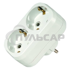 Разветвитель 2 гнезда с заземлением 16 А MAKEL 10031