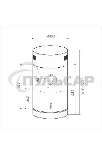 Вытяжка каминная LEX TUBO ISOLA 350 нержавеющая сталь управление: кнопочное (1 мотор)