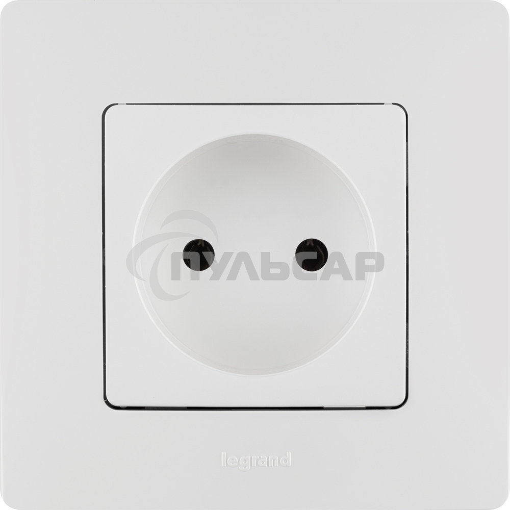 Розетка 2К винты, белый  ETIKA