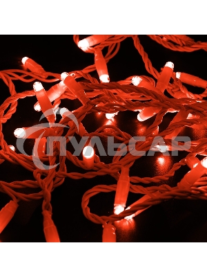 Гирлянда Neon-night Нить 10м, с эффектом мерцания, белый ПВХ, 24В, Красный