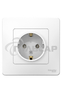Розетка СП BLANCA 16А 250В без шторок с заземл. бел. SchE BLNRS001011