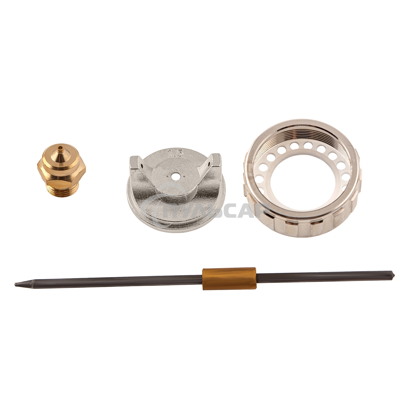 Ремкомплект для краскораспылителя Matrix 4 предмета: сопло 1,5 мм, игла, форсунка, зажим сопла