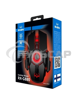 Мышь проводная SVEN RX-G880 черный, 7000 dpi, USB, кнопки - 7