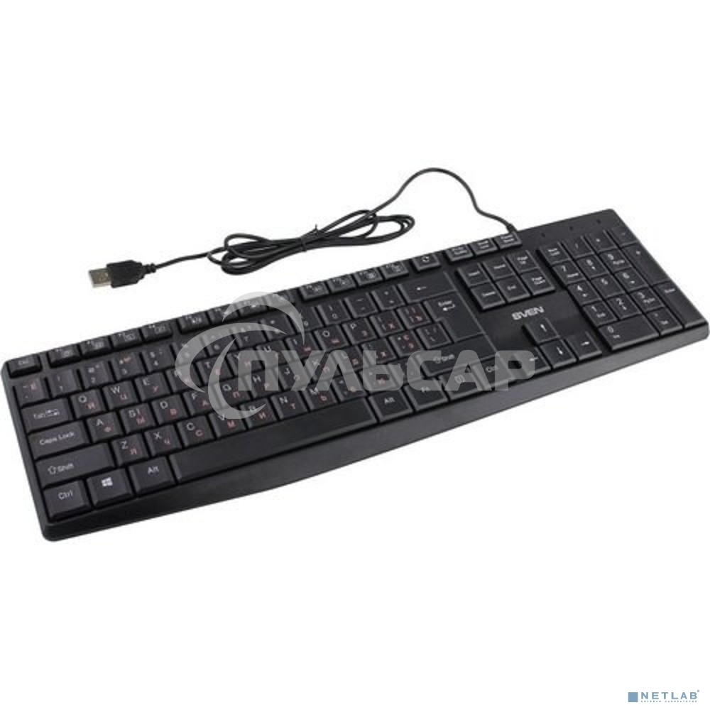 Клавиатура проводная Sven KB-S305 черная USB