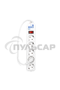 Сетевой фильтр Power Cube B 0,5 м 5 розеток (белый) 10А/2,2кВт