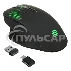 Мышь беспроводная Oklick 636LWC черный, 2400 dpi, радиоканал, USB/USB-C, кнопки - 6
