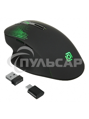 Мышь беспроводная Oklick 636LWC черный, 2400 dpi, радиоканал, USB/USB-C, кнопки - 6