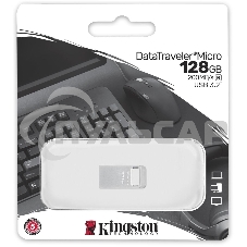 Флешка USB Kingston 128 Gb DataTraveler Micro DTMC3G2/128 Gb USB 3.0 серебристый