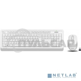 Комплект клавиатура + мышь A4 Fstyler FG1010 клав:белый/серый мышь:белый/серый USB беспроводная Multimedia