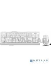 Комплект клавиатура + мышь A4 Fstyler FG1010 клав:белый/серый мышь:белый/серый USB беспроводная Multimedia
