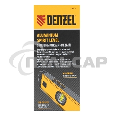 Уровень алюминиевый, магнит., фрезерованный, 3 глазка (1 зеркал.), 0,5 мм/м, 1200 мм Denzel