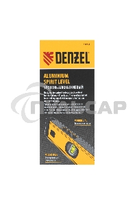 Уровень алюминиевый, магнит., фрезерованный, 3 глазка (1 зеркал.), 0,5 мм/м, 1200 мм Denzel