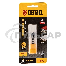 Борфреза по металлу твердосплавная, зенкер 60 град., тип-J, 12 мм Denzel