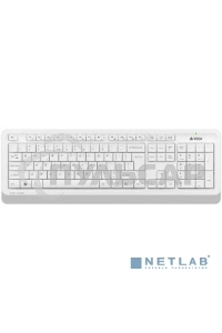 Комплект клавиатура + мышь A4 Fstyler FG1010 клав:белый/серый мышь:белый/серый USB беспроводная Multimedia