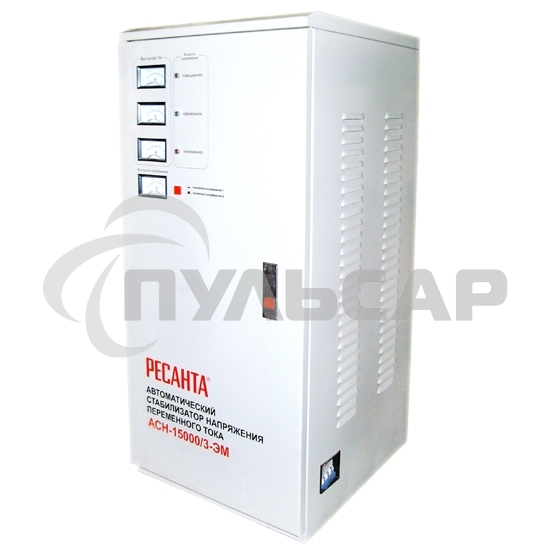 Стабилизатор напряжения Ресанта АСН-15000/3-ЭМ электромеханический трехфазный черный
