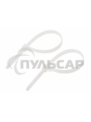 Хомут-стяжка нейлоновая многоразовая Rexant 200x7,5 мм, белая, упаковка 100 шт.