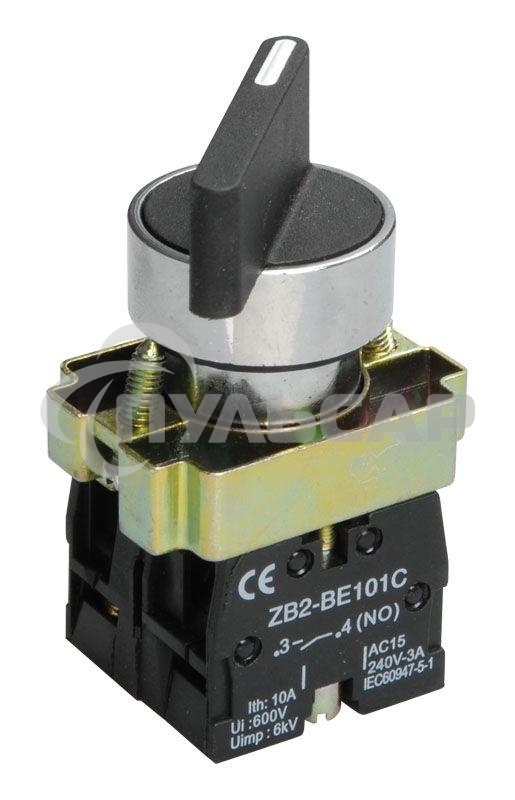 Переключатель LAY5-BJ25 на 2 полож. черный I-O дл. ручка ИЭК BSW70-BJ-2-K02