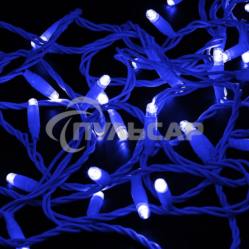 Гирлянда Neon-night Нить 10м, постоянное свечение, белый ПВХ, 230В, синий