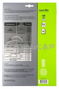 Пленка Cactus CS-LFA415050 A4/150г/м2/50л. для лазерной печати