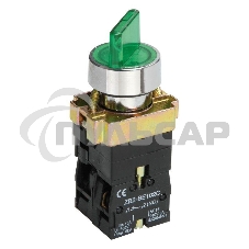 Переключатель LAY5-BK2365 на 2 полож. зел. ИЭК BSW90-BK-2-K06