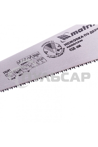 Ножовка по дереву Matrix, 450 мм, 7-8 TPI, зуб - 3D, каленый зуб, двухкомпонентная рукоятка