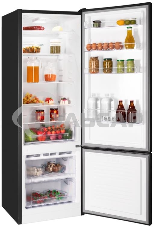 Холодильник Nordfrost NRB 124 B черный, двухкамерный 238/70 л морозилка снизу