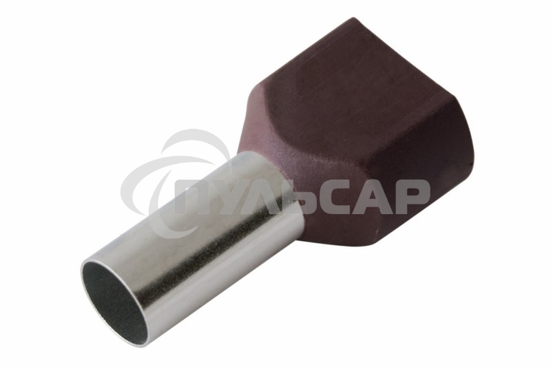 Наконечник штыревой втулочный изолированный F-14 мм 2х10 мм² (НШВи(2) 10-14/ Ги2 10-14) красный Rexant