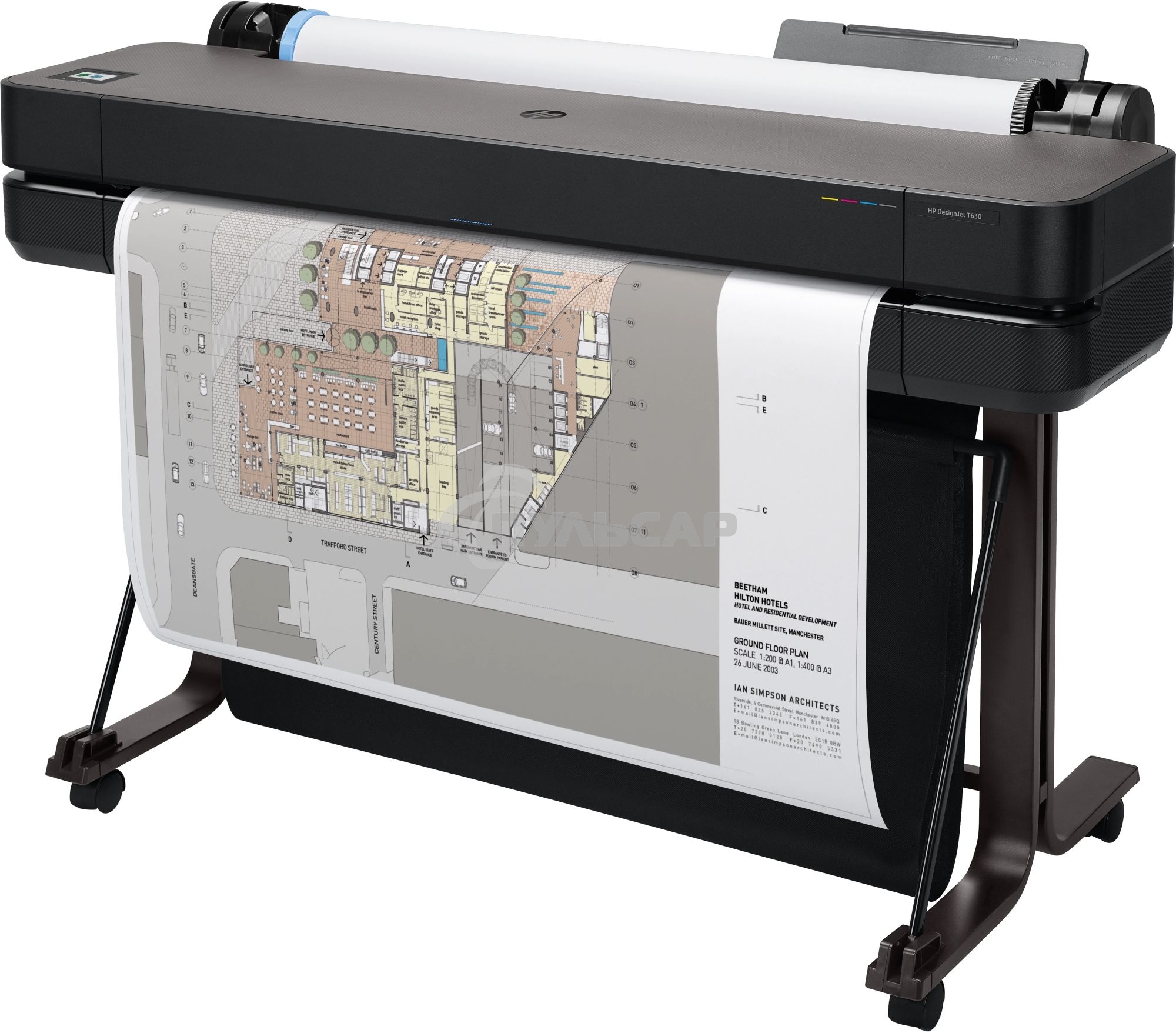 Плоттер струйный HP Designjet T630 (5HB11A), A0, 36