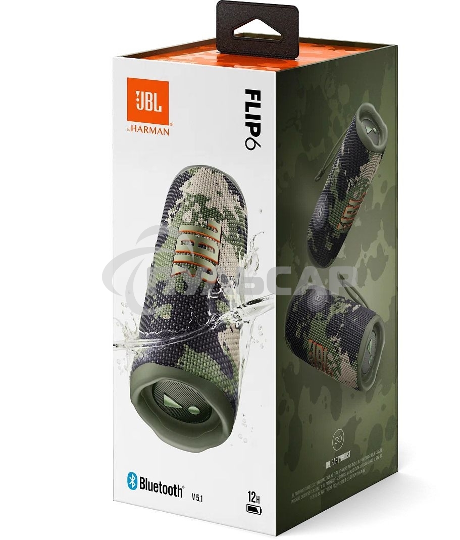 Портативная акустика JBL Flip 6, камуфляж