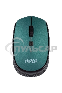 Мышь беспроводная HIPER HOMW-084 зеленый, 1600 dpi, радиоканал, USB, кнопки - 4